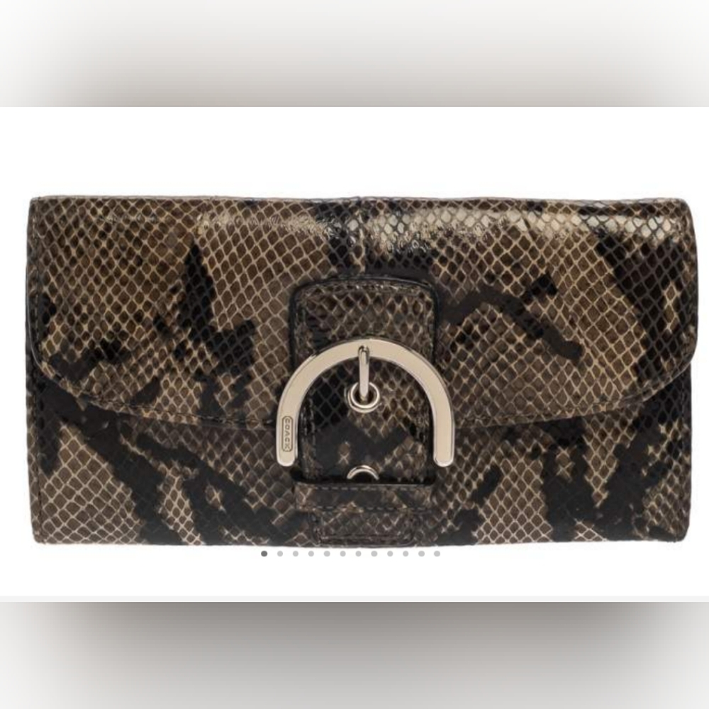 Coach Euc Python Snake Skin Embossed Soho Contine… - image 1